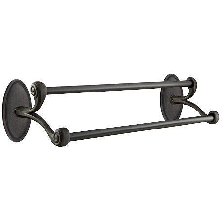 Tuscany Bronze Collection #14 Oval 18" Double Towel Bar by Emtek