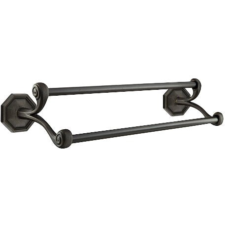 Tuscany Bronze Collection Tuscany Bronze Octagon 18" Double Towel Bar  by Emtek