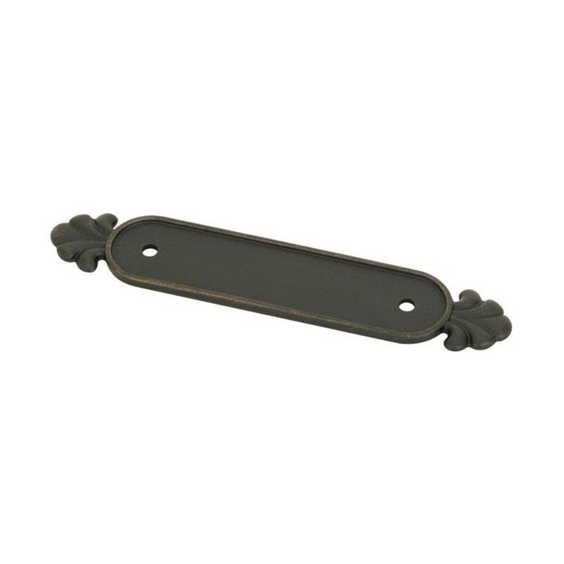 Tuscany Bronze Collection 3 1/2" Centers Backplate for Pull  by Emtek