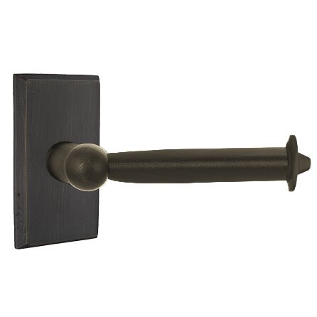 Sandcast Bronze Collection Rectangular Tissue Holder  by Emtek