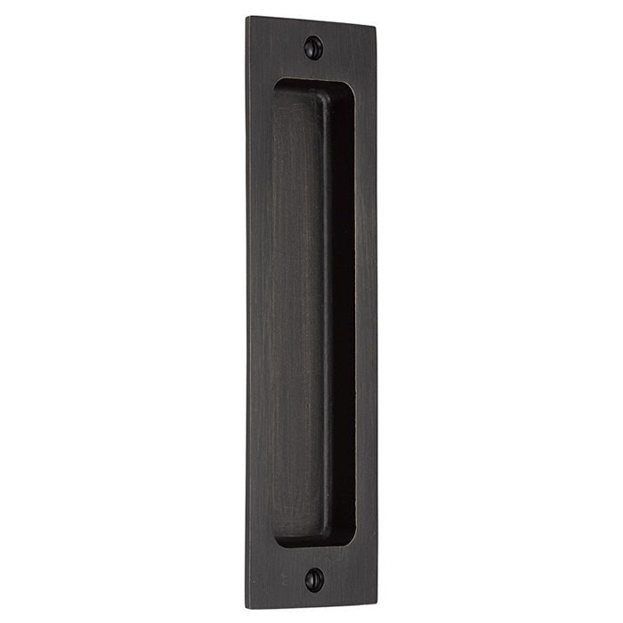 Rustic Modern Cabinet Hardware Collection 8" Modern Rectangular Flush Pull  by Emtek