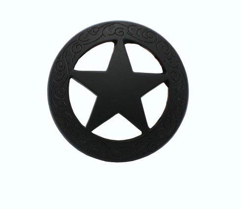 Buck Snort Lodge Decorative Hardware Filigree Star Round Cabinet Knob