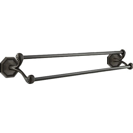 Tuscany Bronze Collection Tuscany Bronze Octagon 30" Double Towel Bar  by Emtek