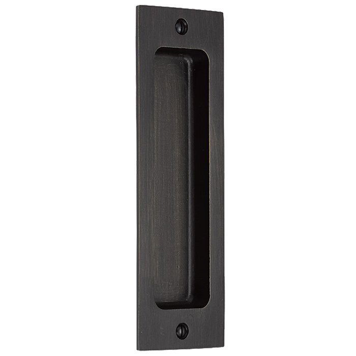 Rustic Modern Cabinet Hardware Collection 6" Modern Rectangular Flush Pull  by Emtek