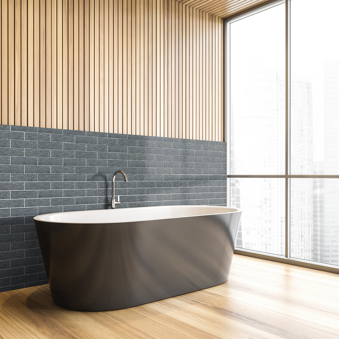 Sonnagh 3" x 12" Rectangular Laminated Glass Mosaic Wall Tile
