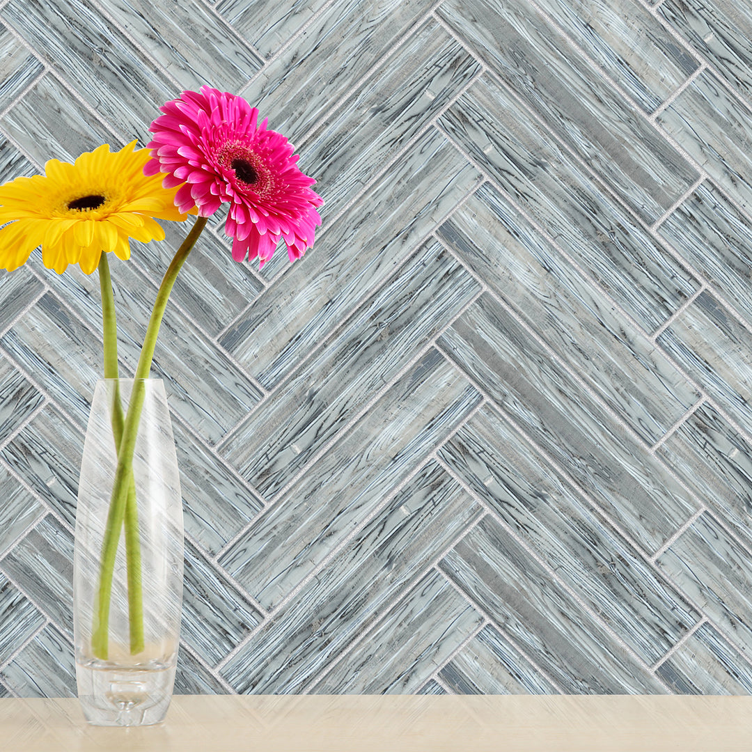 Sonnagh 3" x 12" Rectangular Laminated Glass Mosaic Wall Tile