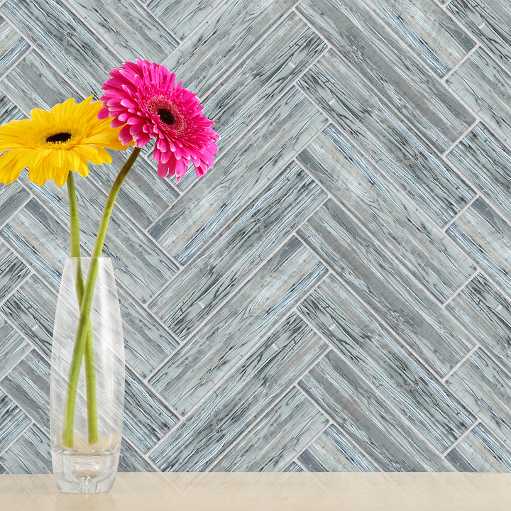 Sonnagh 3" x 12" Rectangular Laminated Glass Mosaic Wall Tile
