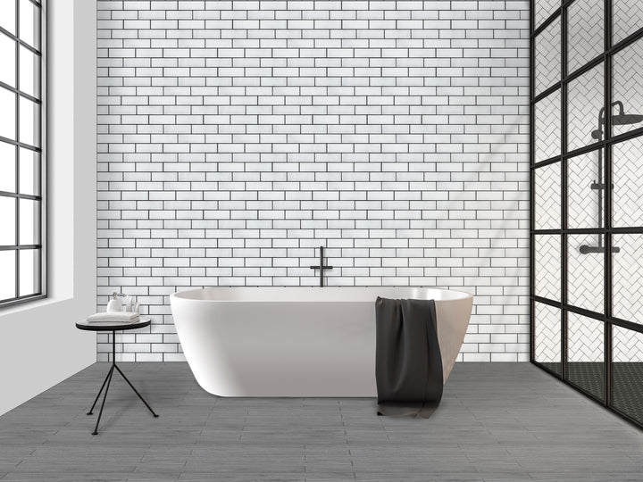 Lorca 11.18" x 9.84" Subway Lava Stone Mosaic Floor and Wall Tile