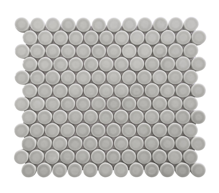 Huelva 12.68" x 11.02" Glass Penny Mosaic Floor and Wall Tile