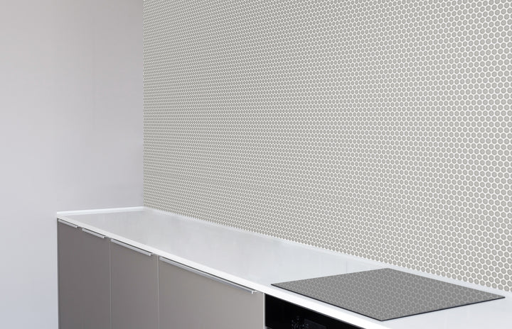 Huelva 12.68" x 11.02" Glass Penny Mosaic Floor and Wall Tile