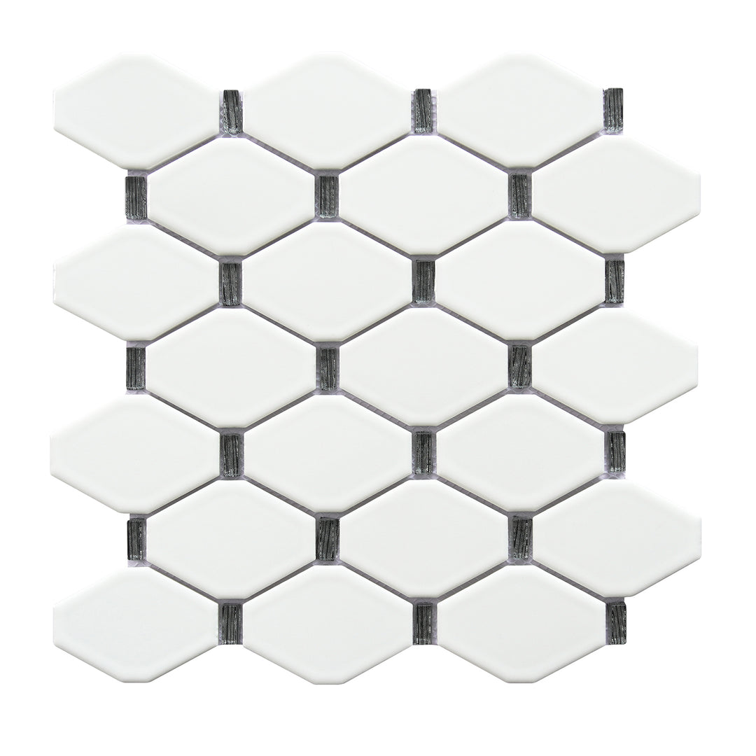Badajoz  11.5” x 10.94” Honeycomb Glass Mosaic Wall Tile