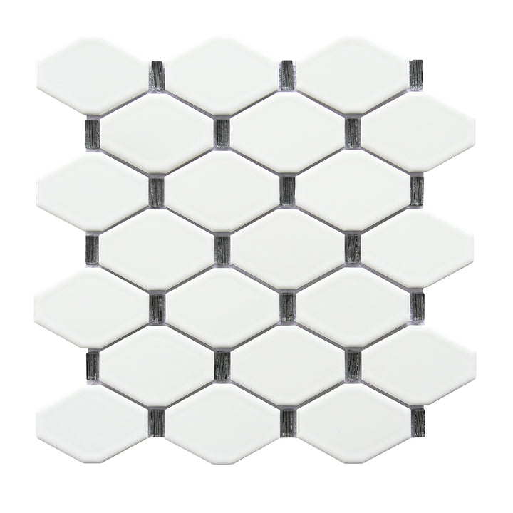Badajoz 11.5” x 10.94” Honeycomb Glass Mosaic Floor and Wall Tile