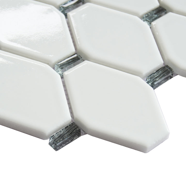 Badajoz 11.5” x 10.94” Honeycomb Glass Mosaic Floor and Wall Tile