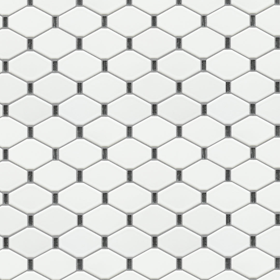 Badajoz 11.5” x 10.94” Honeycomb Glass Mosaic Floor and Wall Tile