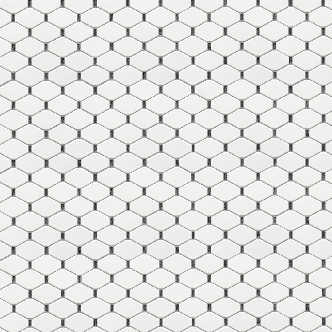 Badajoz 11.5” x 10.94” Honeycomb Glass Mosaic Floor and Wall Tile