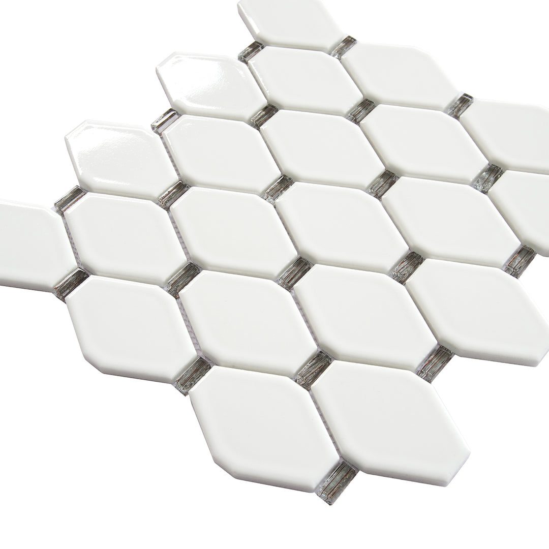 Badajoz  11.5” x 10.94” Honeycomb Glass Mosaic Wall Tile