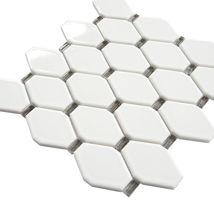 Badajoz  11.5” x 10.94” Honeycomb Glass Mosaic Wall Tile