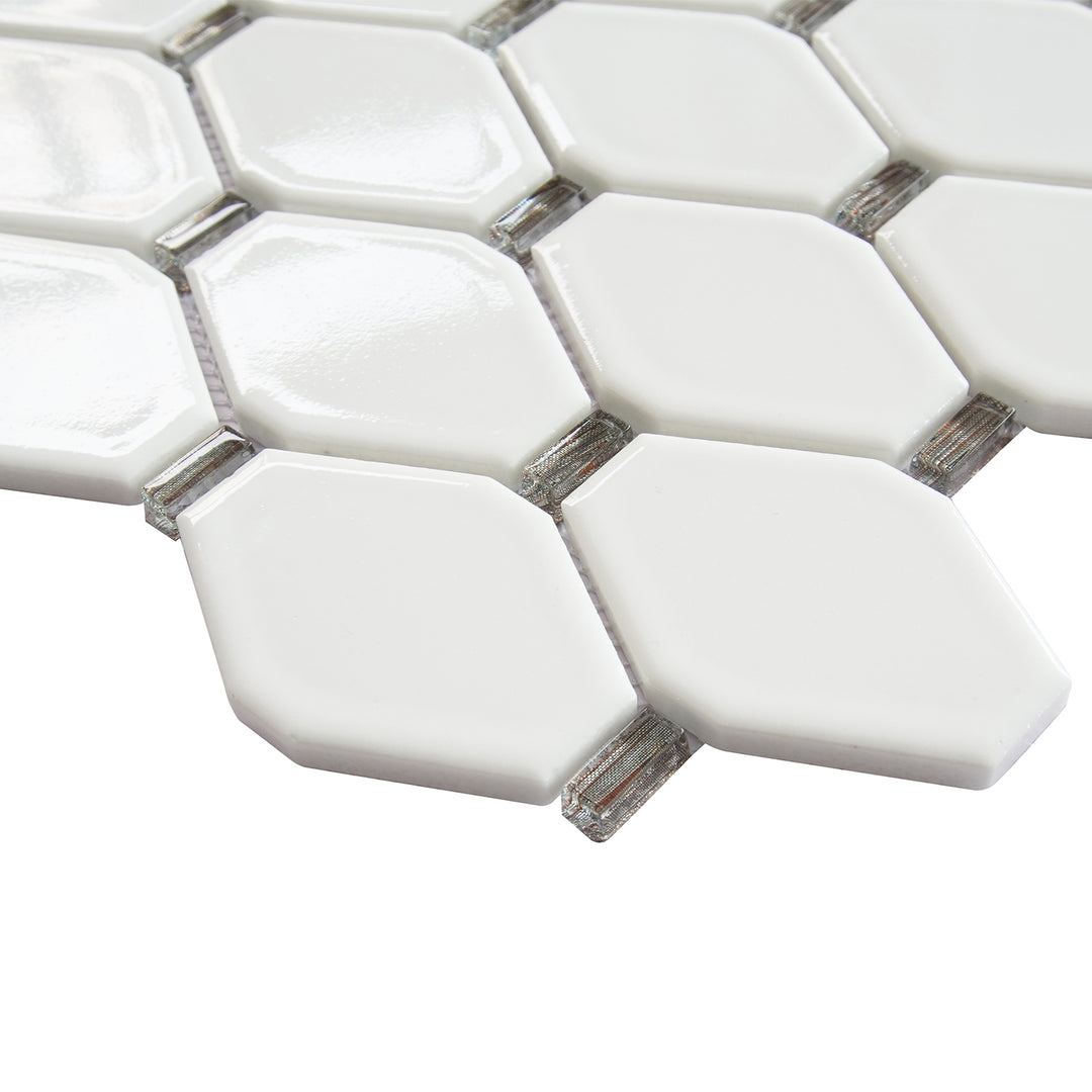Badajoz  11.5” x 10.94” Honeycomb Glass Mosaic Wall Tile