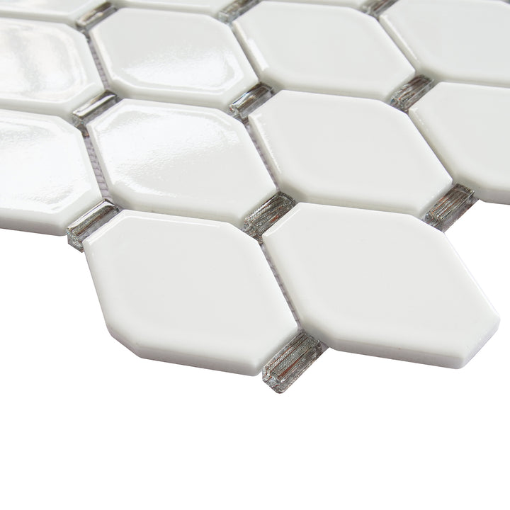 Badajoz  11.5” x 10.94” Honeycomb Glass Mosaic Wall Tile