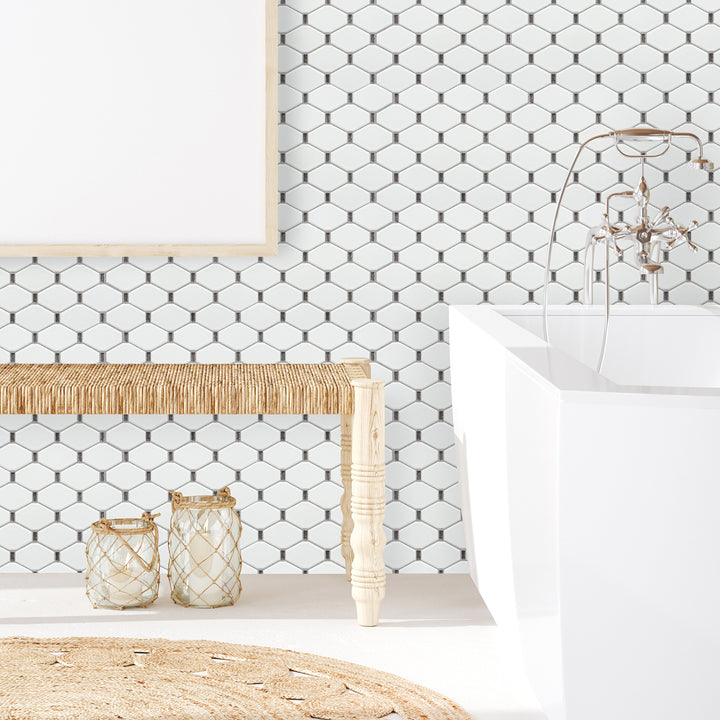 Badajoz  11.5” x 10.94” Honeycomb Glass Mosaic Wall Tile