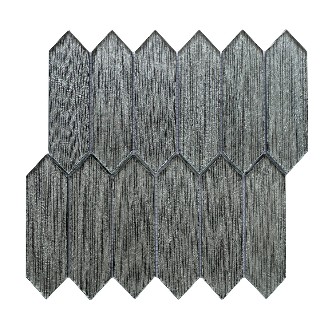 Windey 10.9" x 11.3" Hexagon Laminated Glass Mosaic Wall Tile