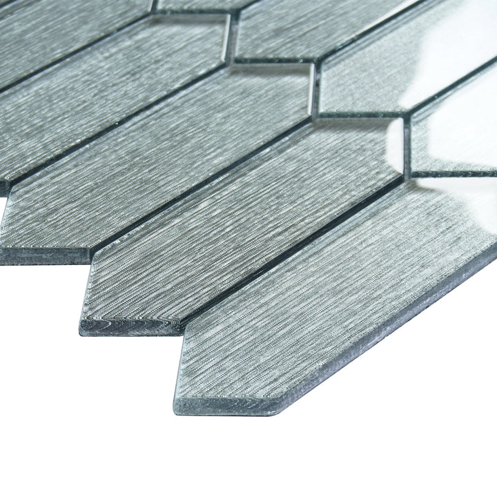 Windey 10.9" x 11.3" Hexagon Laminated Glass Mosaic Wall Tile