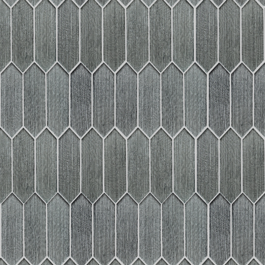 Windey 10.9" x 11.3" Hexagon Laminated Glass Mosaic Wall Tile