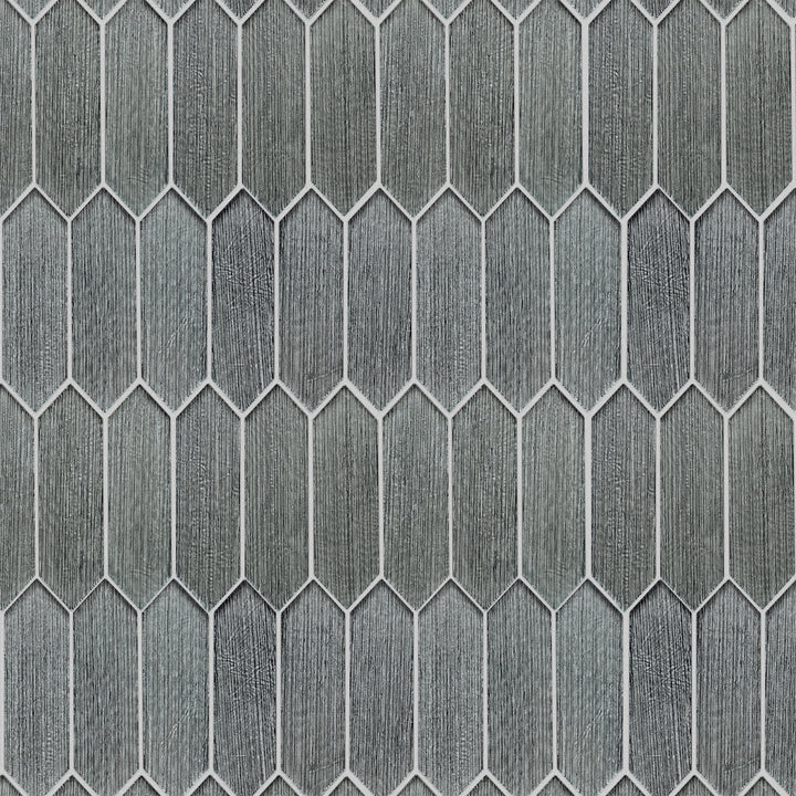 Windey 10.9" x 11.3" Hexagon Laminated Glass Mosaic Wall Tile
