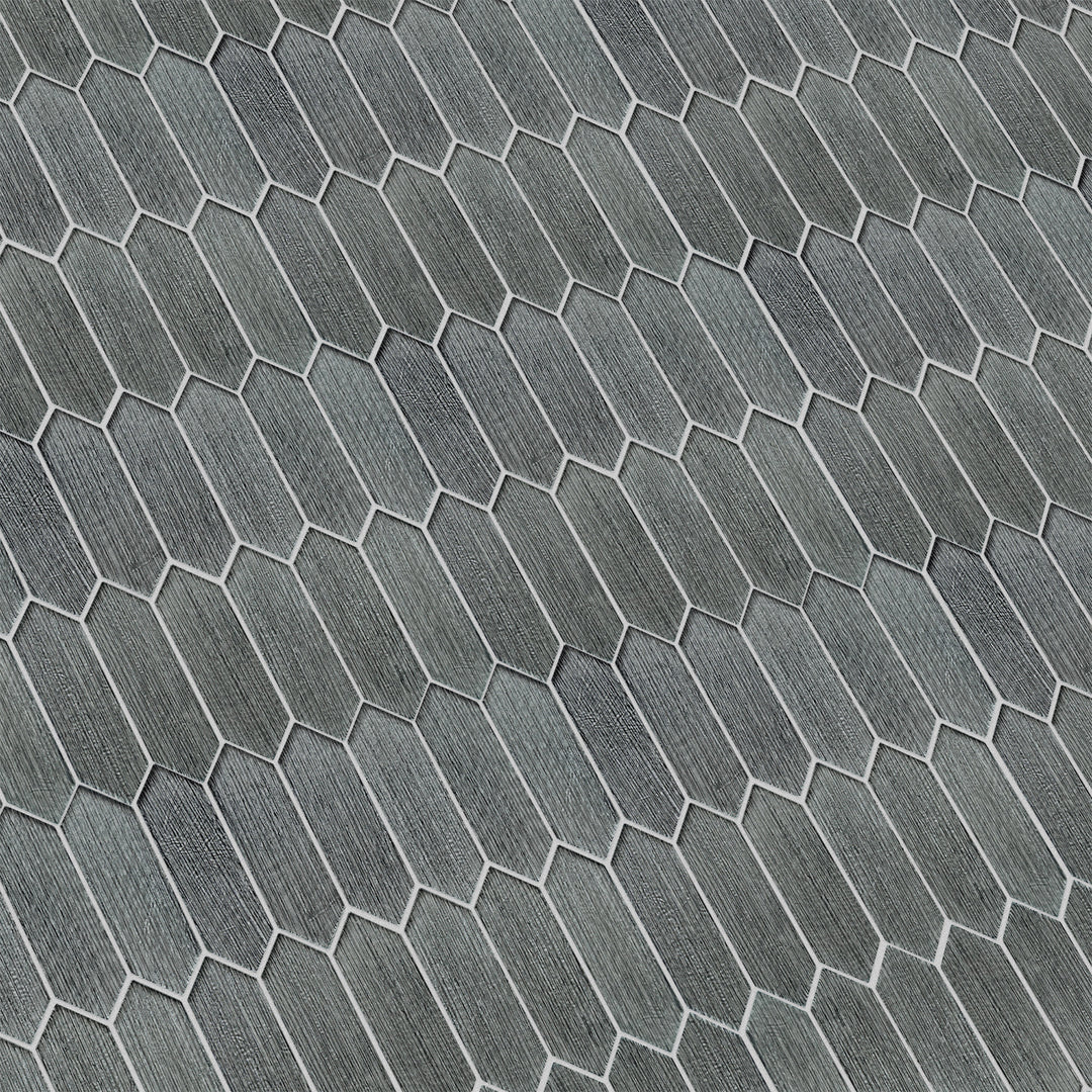 Windey 10.9" x 11.3" Hexagon Laminated Glass Mosaic Wall Tile