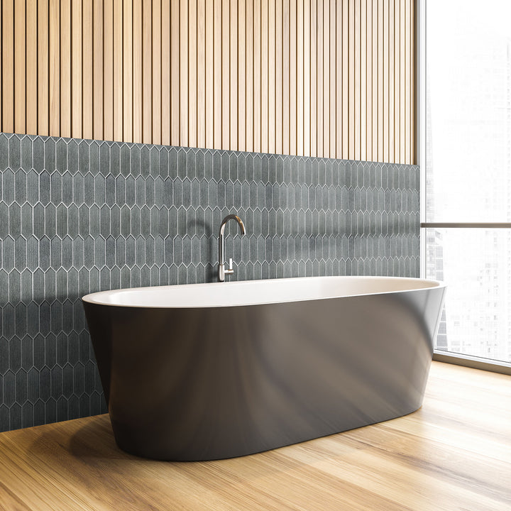 Windey 10.9" x 11.3" Hexagon Laminated Glass Mosaic Wall Tile