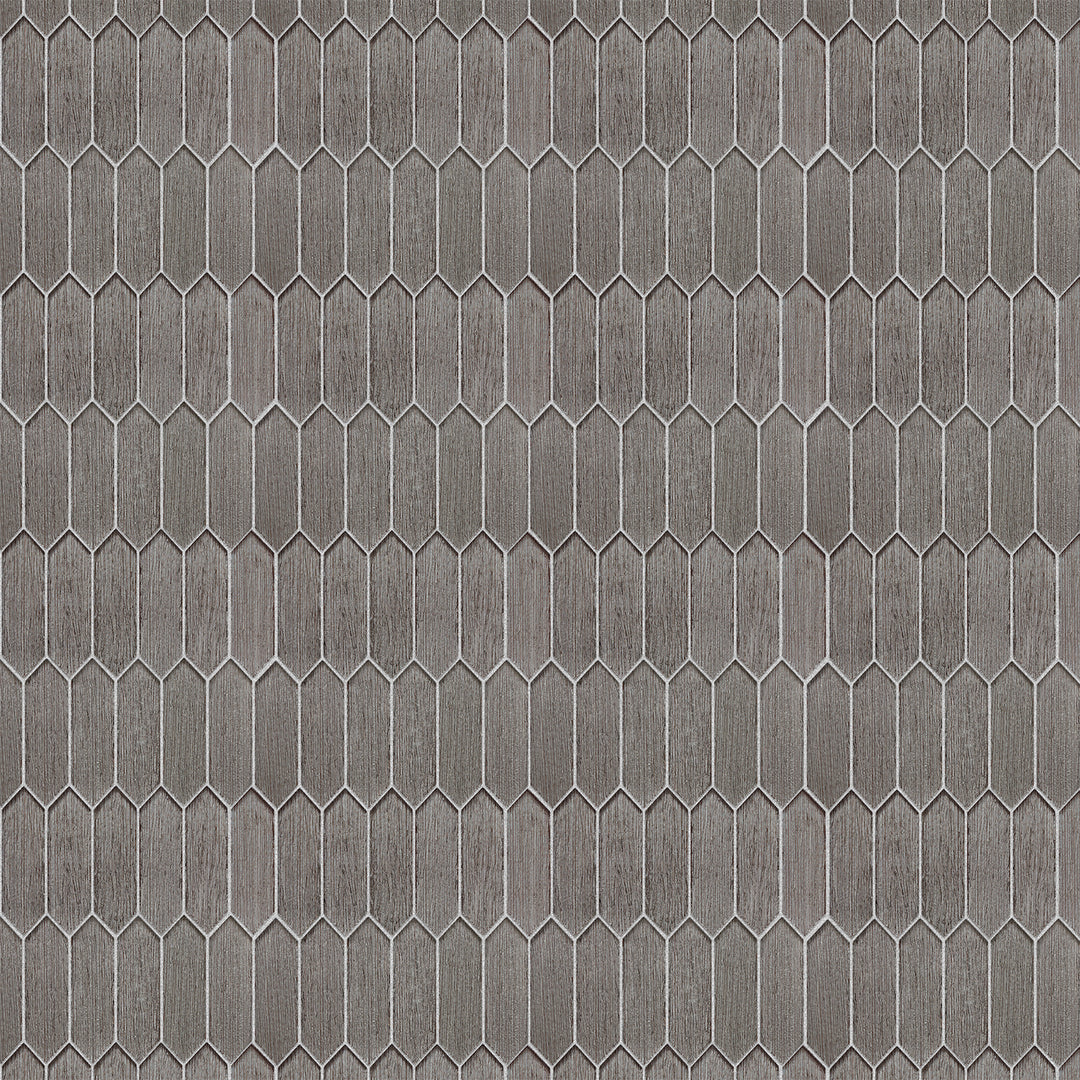 Windey 10.9" x 11.3" Hexagon Laminated Glass Mosaic Wall Tile