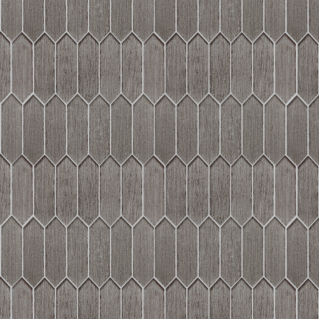 Windey 10.9" x 11.3" Hexagon Laminated Glass Mosaic Wall Tile