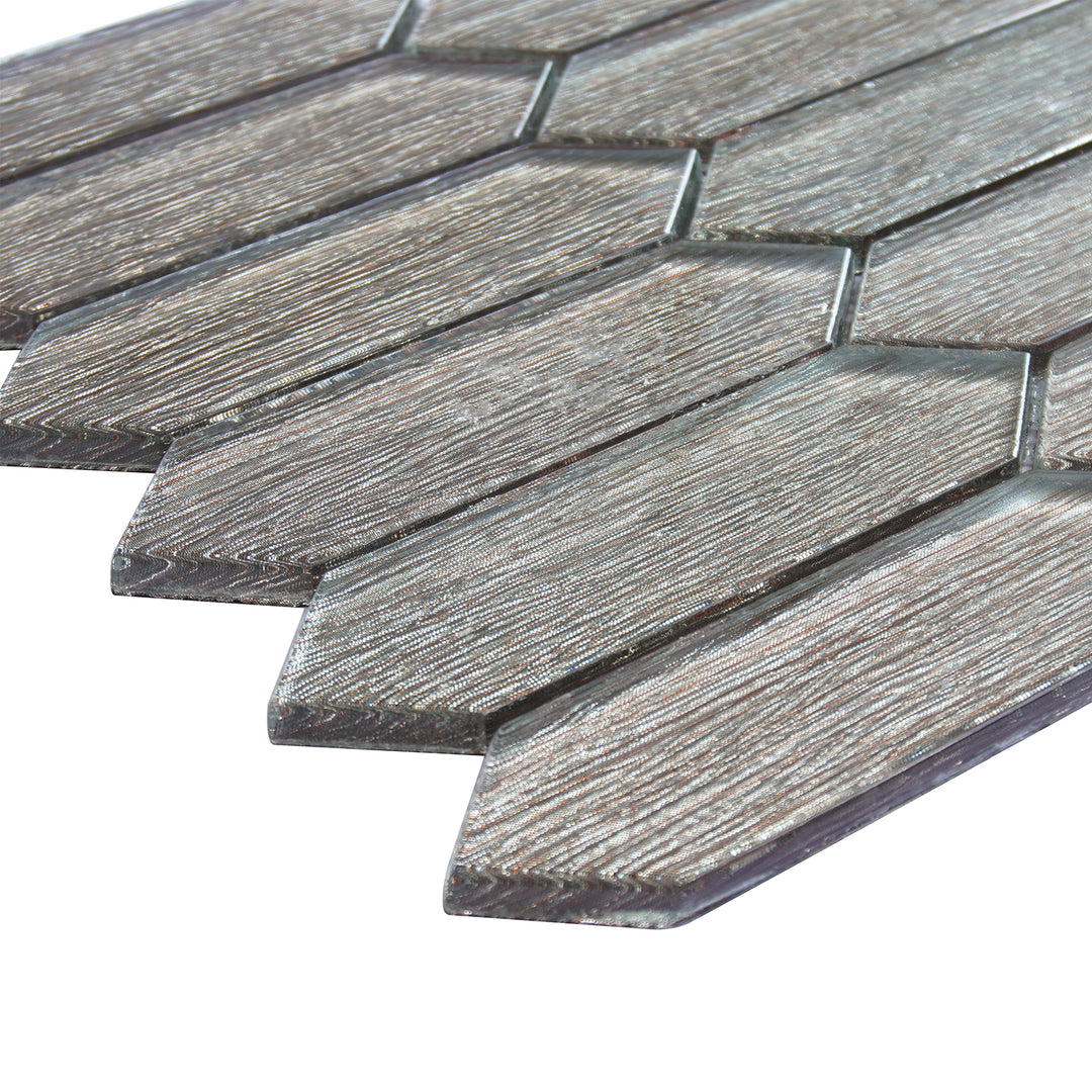 Windey 10.9" x 11.3" Hexagon Laminated Glass Mosaic Wall Tile