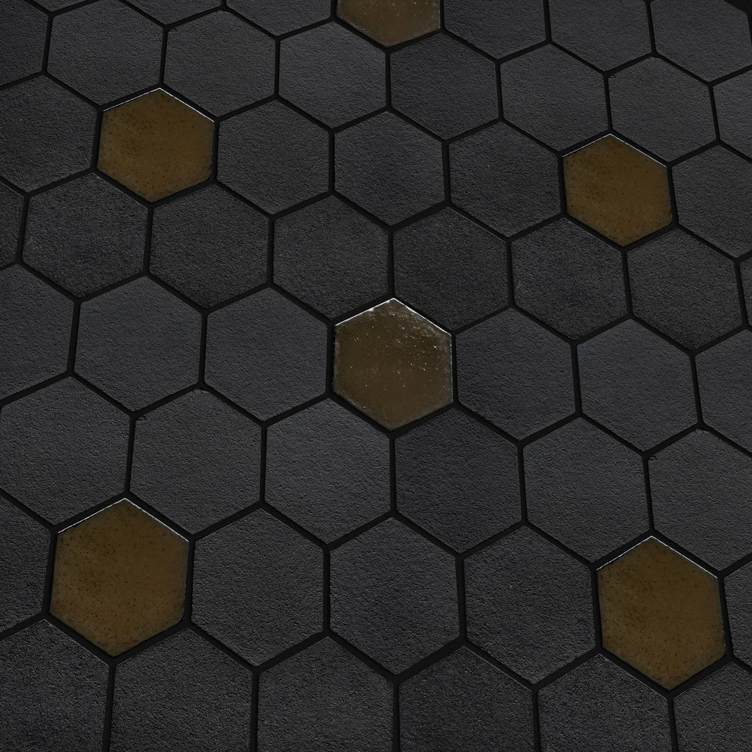 Lugo 12.1" x 10.43" Lava Stone Mosaic Floor and Wall Tile
