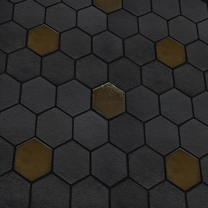 Lugo 12.1" x 10.43" Lava Stone Mosaic Floor and Wall Tile