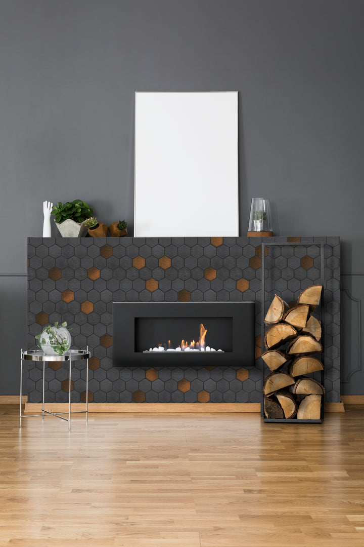 Lugo 12.1" x 10.43" Lava Stone Mosaic Floor and Wall Tile