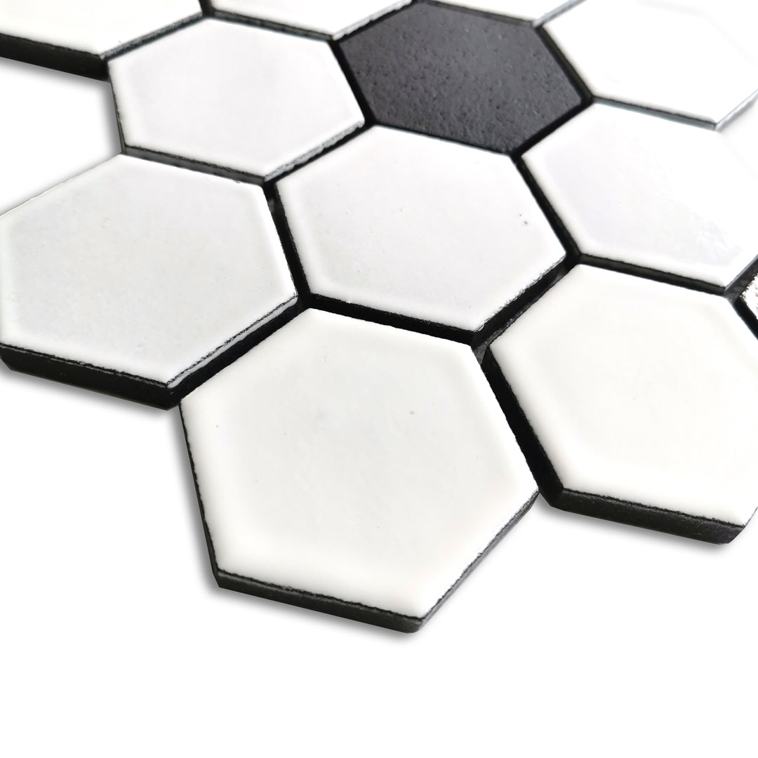 Lugo 12.1" x 10.43" Lava Stone Mosaic Floor and Wall Tile