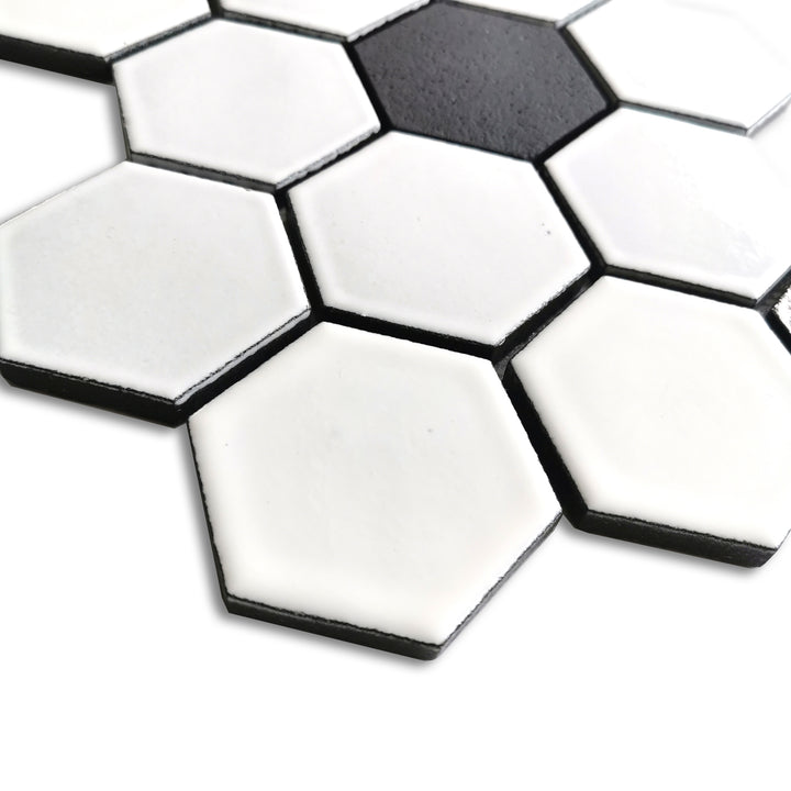 Lugo 12.1" x 10.43" Lava Stone Mosaic Floor and Wall Tile