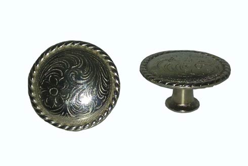 Buck Snort Lodge Decorative Hardware Cabinet Knobs and Pulls Engraved Flower Knob