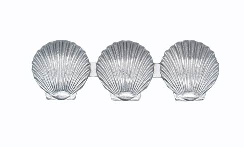 Buck Snort Lodge Decorative Hardware Triple Scallop Seashell 3-1/16-in Center to Center Cabinet Pull