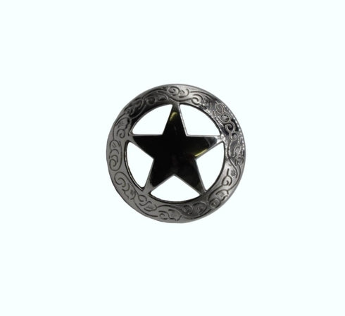 Buck Snort Lodge Decorative Hardware Filigree Star Round Cabinet Knob