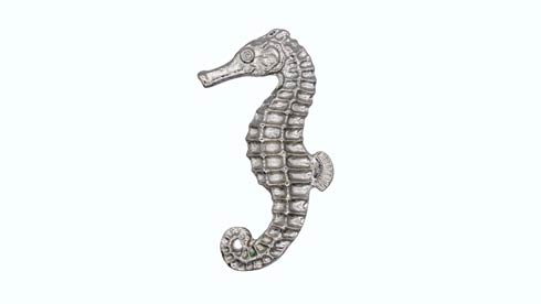 Buck Snort Lodge Decorative Hardware Large Seahorse Cabinet Knob Facing Left