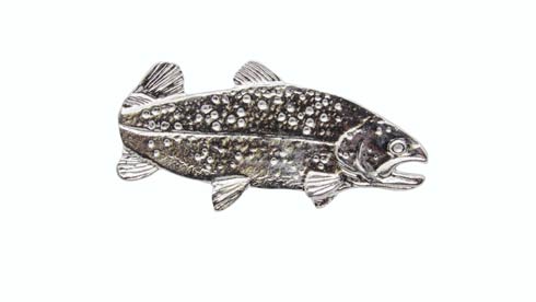 Buck Snort Lodge Trout Right Facing  Cabinet Knob