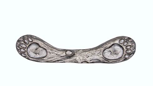 Buck Snort Lodge Decorative Hardware Dual Bear Track 2-15/16-in Center to Center Cabinet Pull