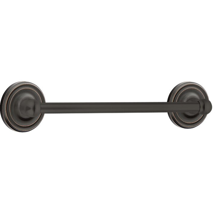 Traditional Brass Collection 18" Single Towel Bar with Regular Rose by Emtek