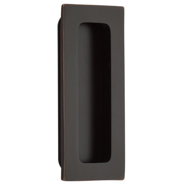 Modern Cabinet Hardware Collection 4" Modern Rectangular Flush Pull by Emtek