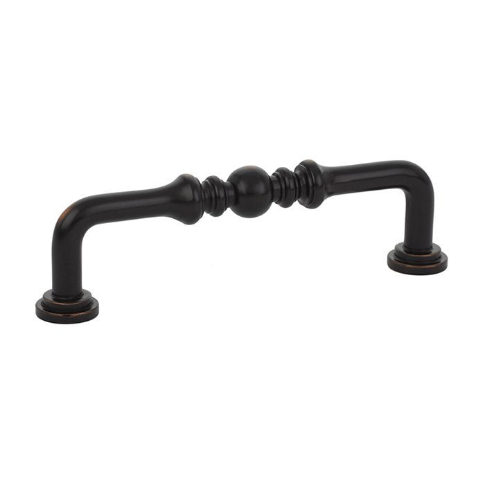 Traditional Collection 3" Centers Spindle Pull in Flat Black by Emtek