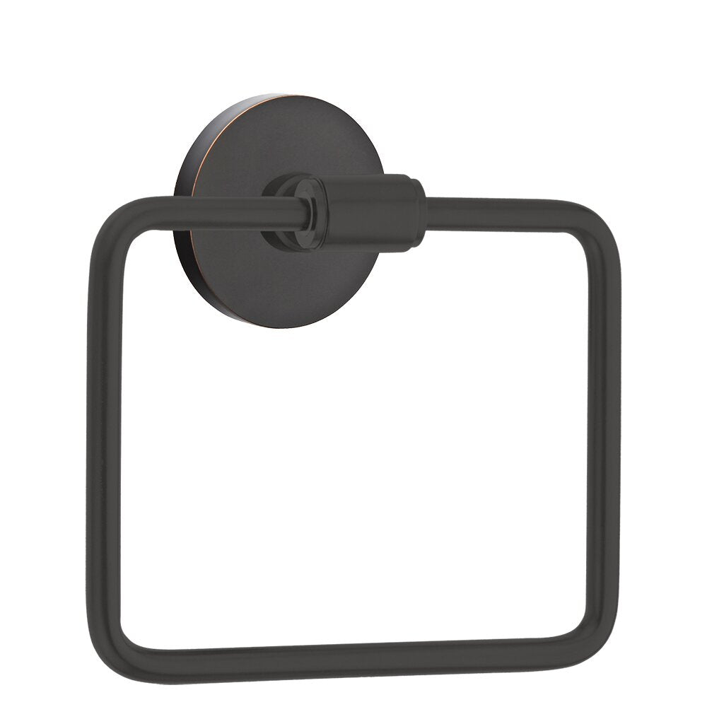 Transitional Brass Collection Transitional Brass Towel Ring with Disk Rosette  by Emtek