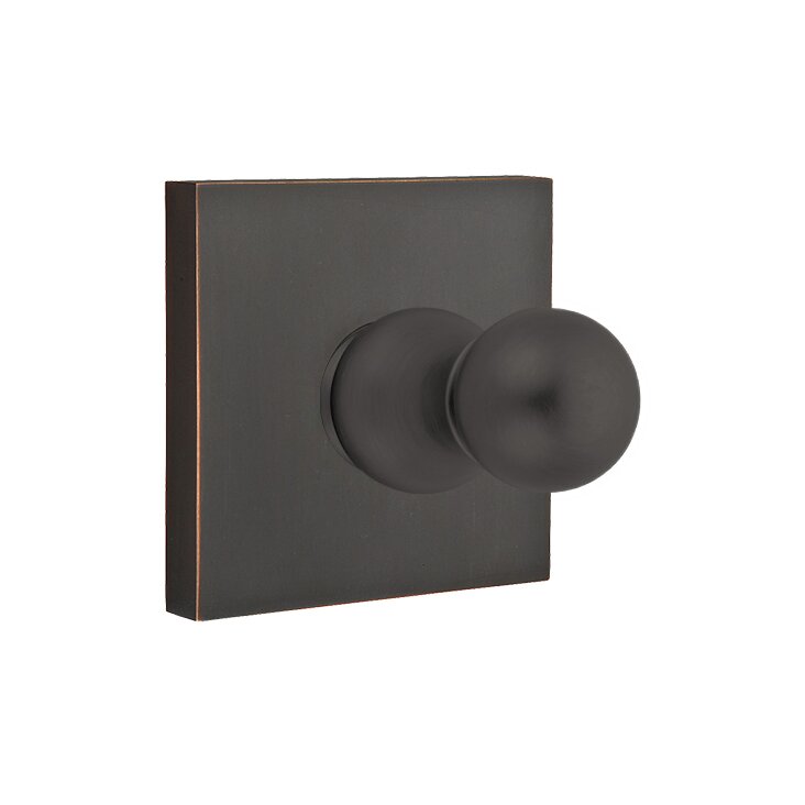 Traditional Brass Collection Square Single Hook  by Emtek