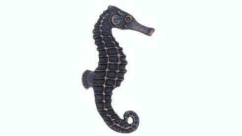 Buck Snort Lodge Decorative Hardware Large  Seahorse Facing Right